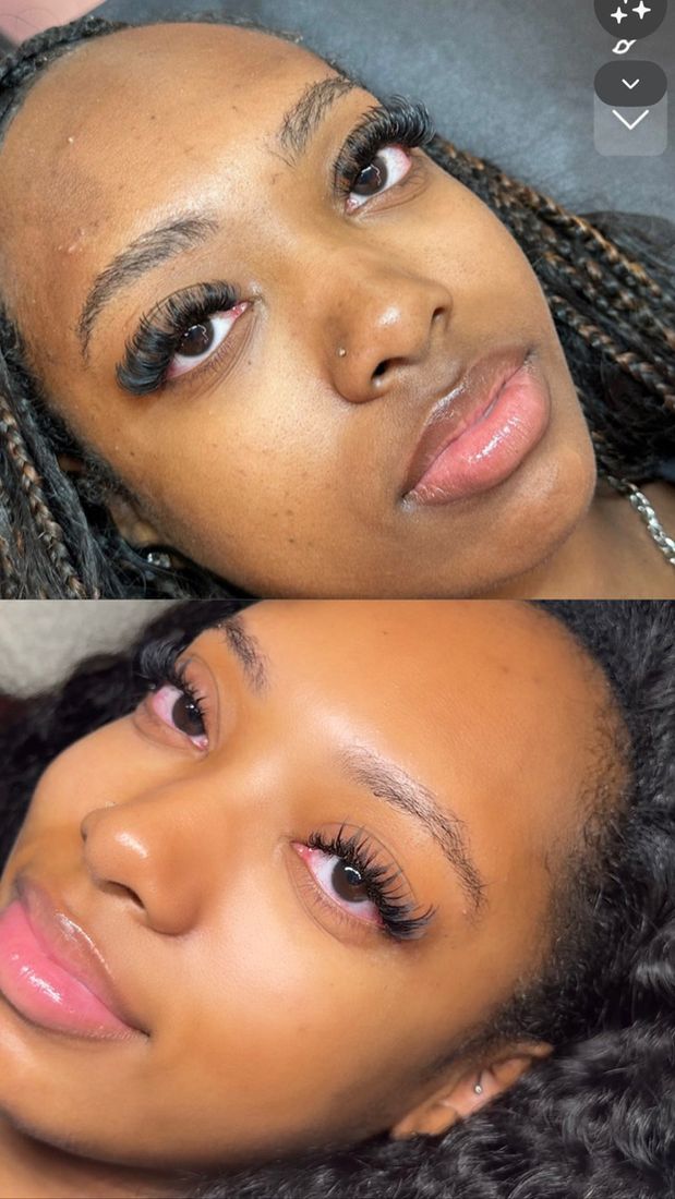 Custom lash sets on two clients