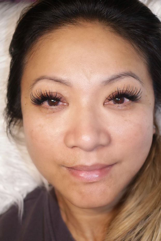 A natural-glam custom lash set